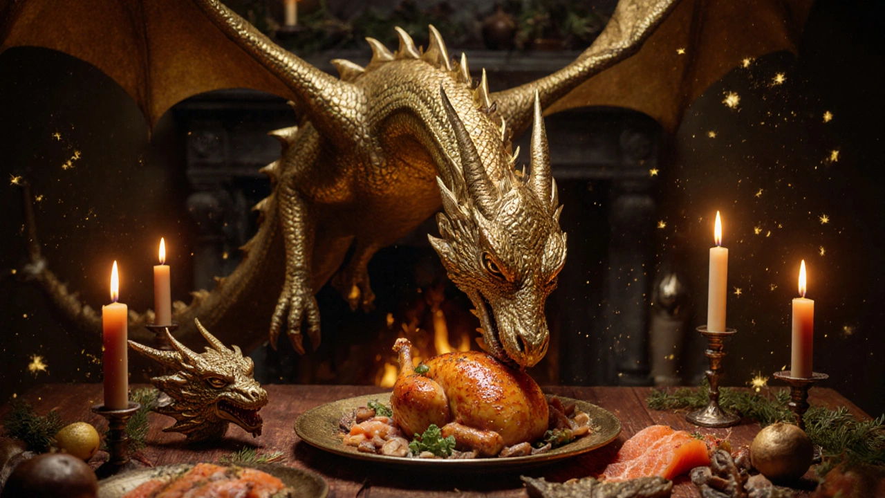 Какая любимая еда у дракона? Новогодние блюда в стиле мифов и легенд