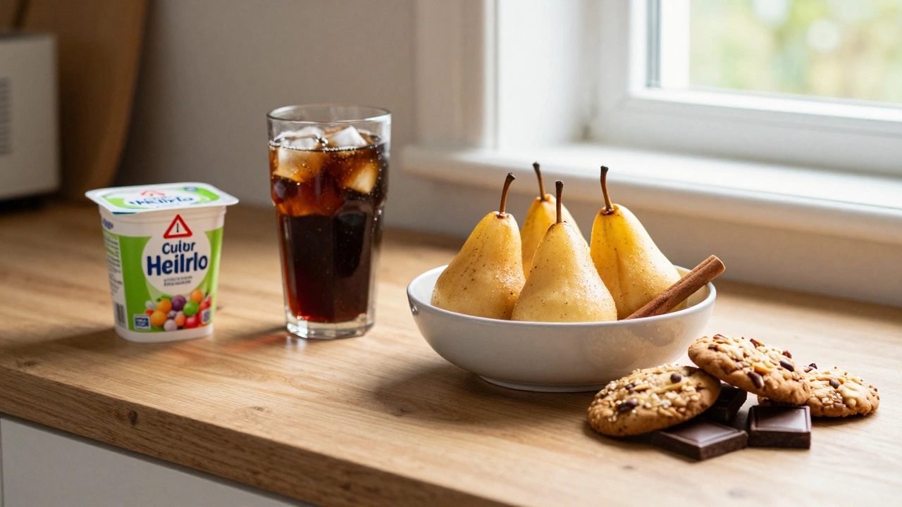 Контраст между вредными детскими сладостями и полезными десертами на кухне